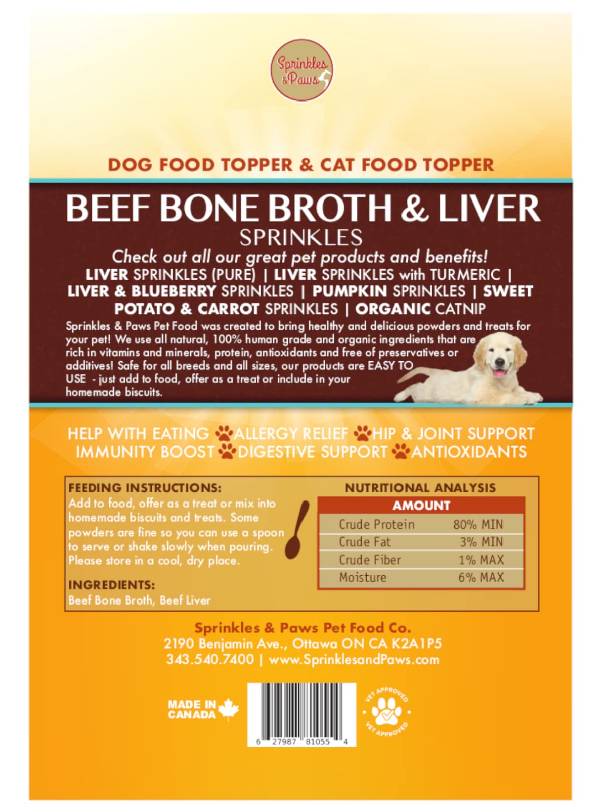 Sprinkles & Paws Liver Powder for Dogs 3 Pack Value Bundle | 1 Beef Bone Broth & Liver + 1 Pure Liver + 1 Liver & Blueberry | Helps Eating Use as Pet Food or Kibble Topper, Treat or Gravy (Pack of 3 Bags)